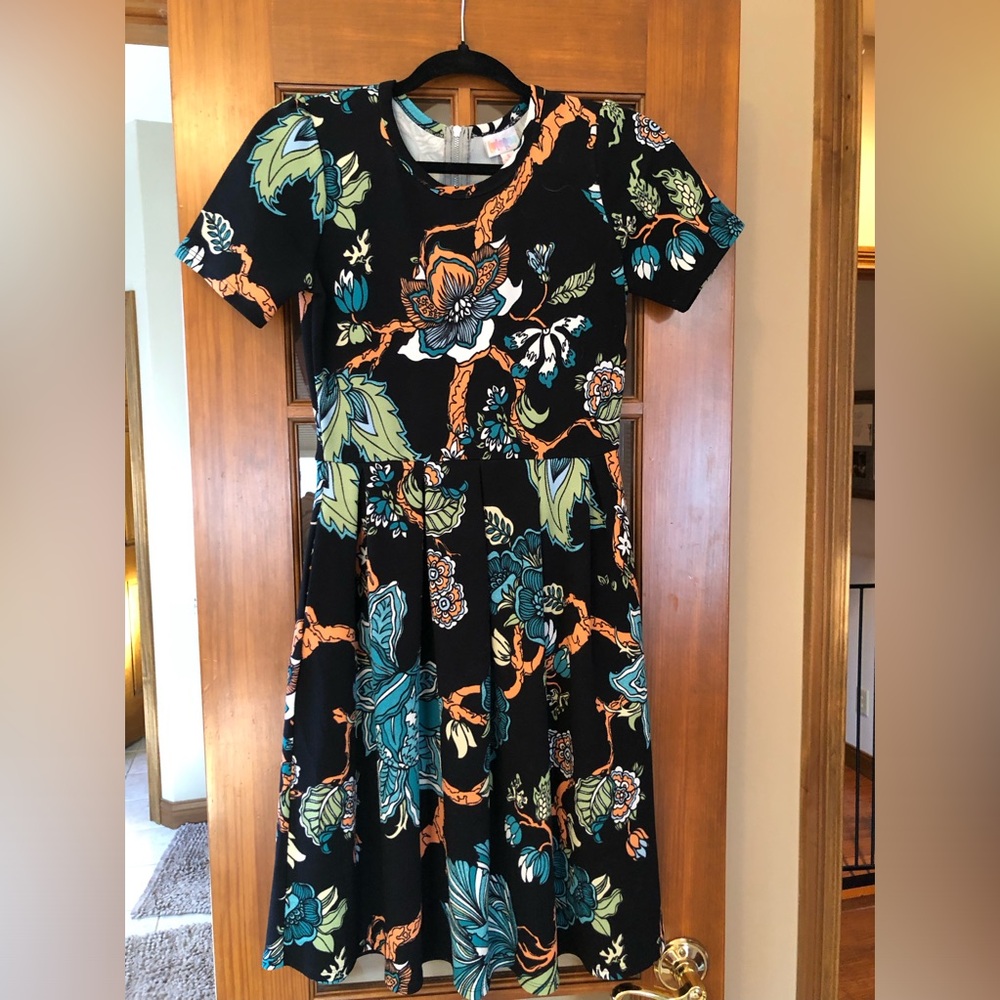Lularoe Size S Floral Zip Back Dress